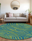 LOOMLAN Rugs Fernelle Green Washable Indoor-Outdoor Rug