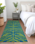 LOOMLAN Rugs Fernelle Green Washable Indoor-Outdoor Rug