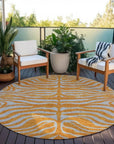 LOOMLAN Rugs Fernelle Orange Washable Indoor-Outdoor Rug
