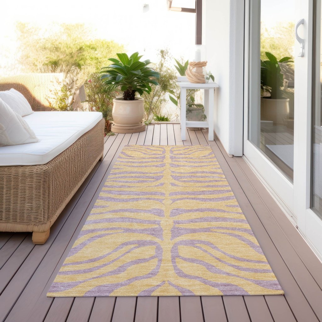 Fernelle Peach Washable Indoor - Outdoor Rug - LOOMLAN - LOOMLAN Rugs - Outdoor Rugs