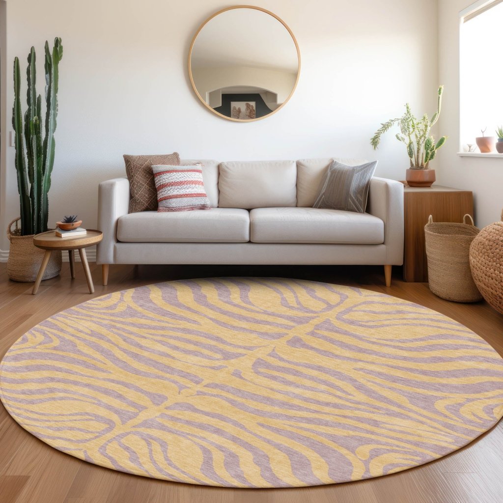 Fernelle Peach Washable Indoor - Outdoor Rug - LOOMLAN - LOOMLAN Rugs - Outdoor Rugs