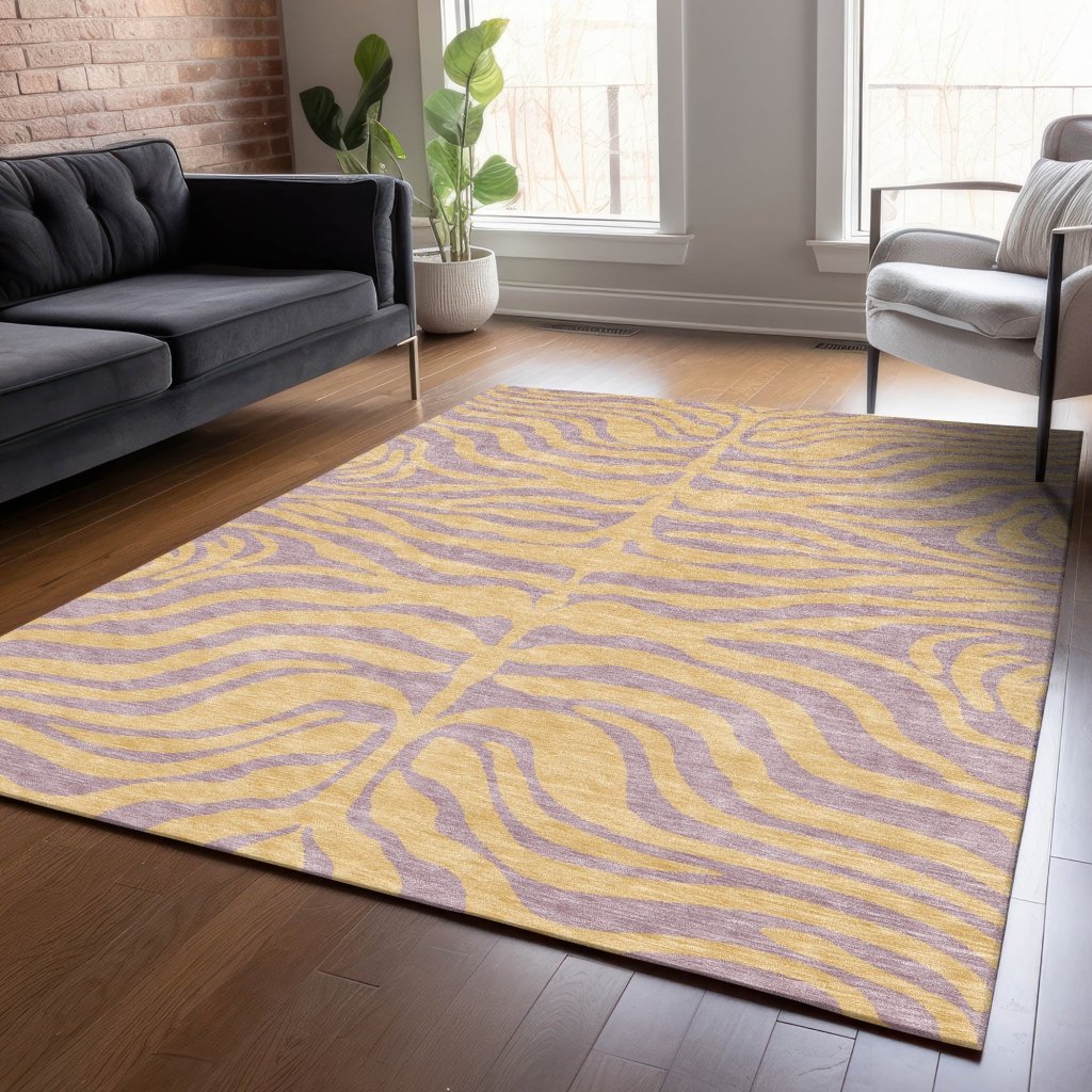 Fernelle Peach Washable Indoor - Outdoor Rug - LOOMLAN - LOOMLAN Rugs - Outdoor Rugs