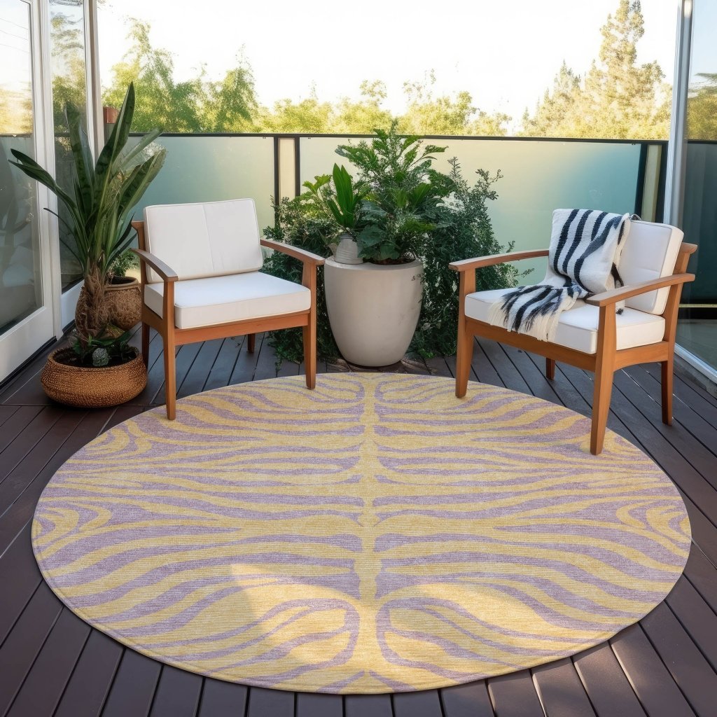 Fernelle Peach Washable Indoor - Outdoor Rug - LOOMLAN - LOOMLAN Rugs - Outdoor Rugs