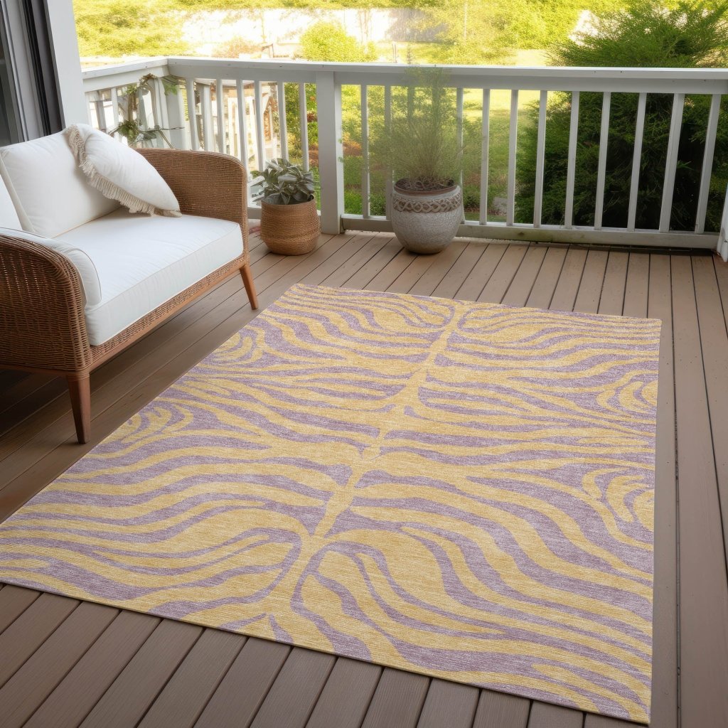 Fernelle Peach Washable Indoor - Outdoor Rug - LOOMLAN - LOOMLAN Rugs - Outdoor Rugs