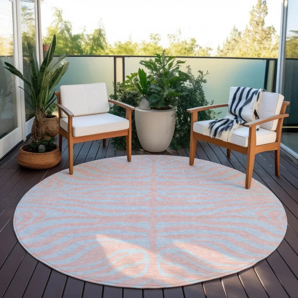 LOOMLAN Rugs Fernelle Pink Washable Indoor-Outdoor Rug