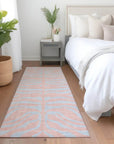 LOOMLAN Rugs Fernelle Pink Washable Indoor-Outdoor Rug