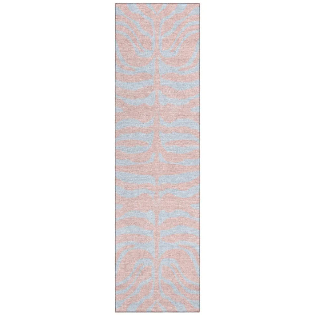 LOOMLAN Rugs Fernelle Pink Washable Indoor-Outdoor Rug