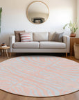 LOOMLAN Rugs Fernelle Pink Washable Indoor-Outdoor Rug