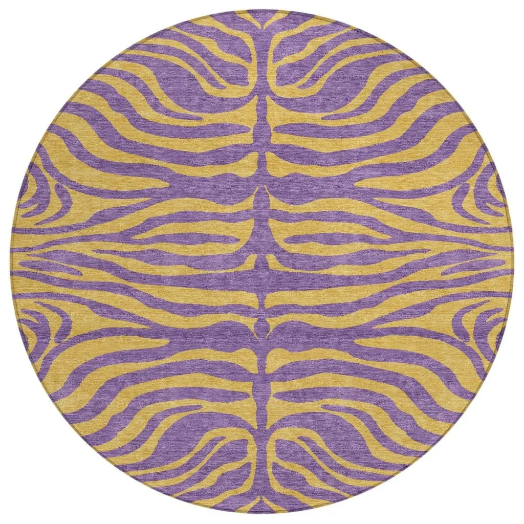 LOOMLAN Rugs Fernelle Purple Washable Indoor-Outdoor Rug
