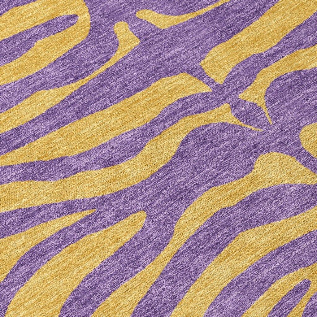 LOOMLAN Rugs Fernelle Purple Washable Indoor-Outdoor Rug