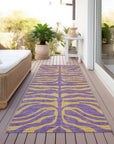 LOOMLAN Rugs Fernelle Purple Washable Indoor-Outdoor Rug