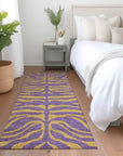 LOOMLAN Rugs Fernelle Purple Washable Indoor-Outdoor Rug