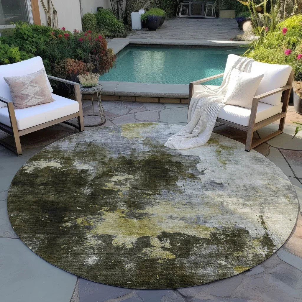 LOOMLAN Rugs Fibra Brown Washable Indoor-Outdoor Rug
