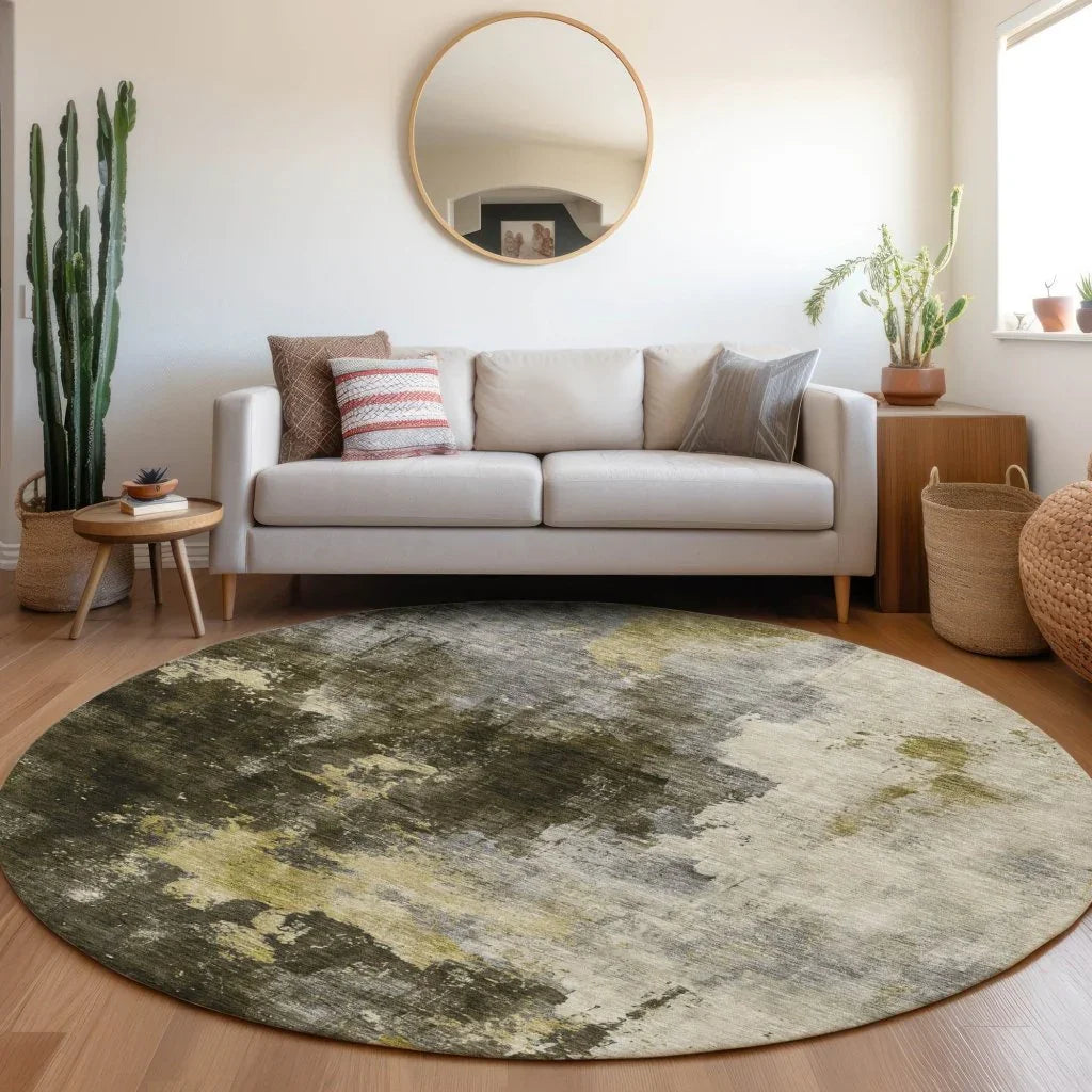 LOOMLAN Rugs Fibra Brown Washable Indoor-Outdoor Rug