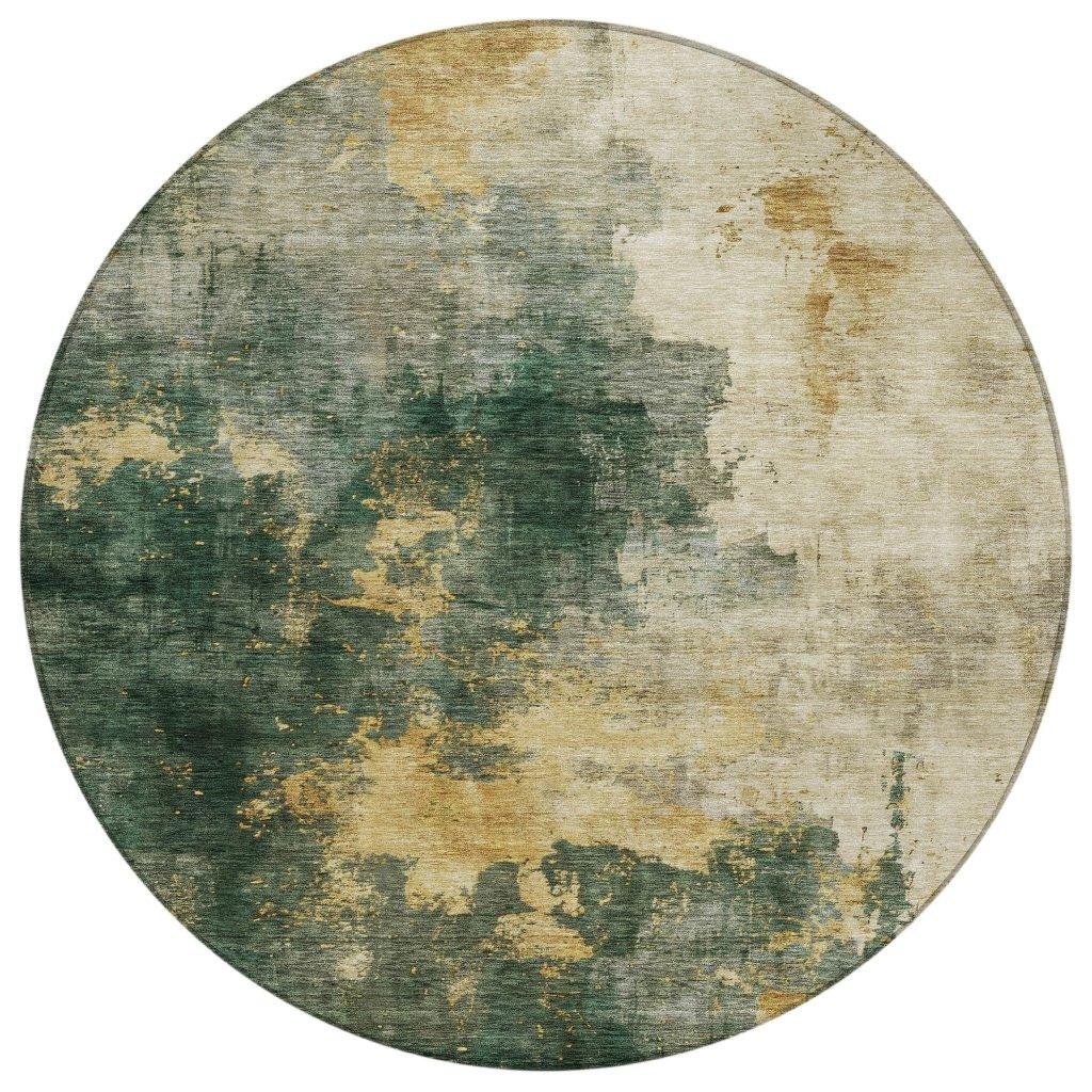 LOOMLAN Rugs Fibra Green Washable Indoor-Outdoor Rug