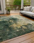 LOOMLAN Rugs Fibra Green Washable Indoor-Outdoor Rug