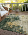 LOOMLAN Rugs Fibra Green Washable Indoor-Outdoor Rug