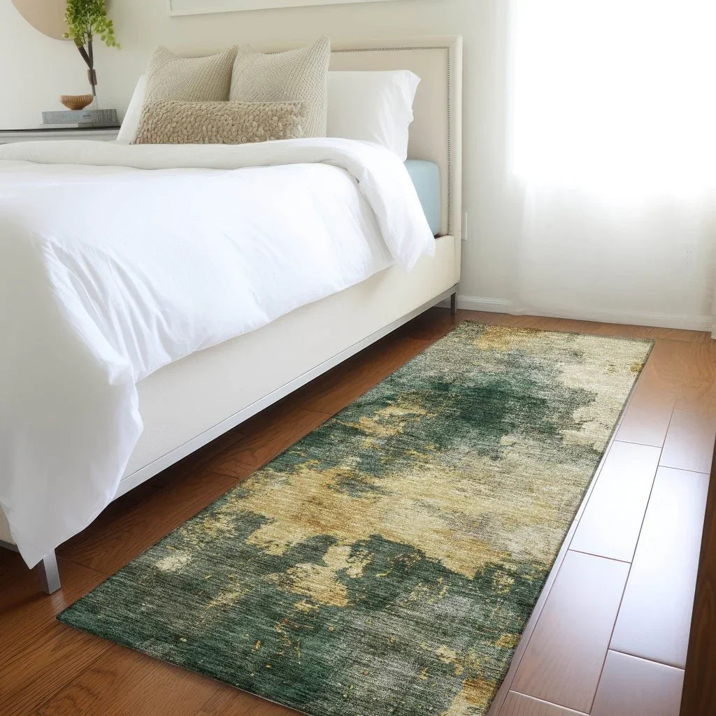 LOOMLAN Rugs Fibra Green Washable Indoor-Outdoor Rug