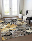 LOOMLAN Rugs Fibrosa Black Washable Indoor-Outdoor Rug