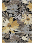 LOOMLAN Rugs Fibrosa Black Washable Indoor-Outdoor Rug