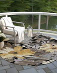 LOOMLAN Rugs Fibrosa Black Washable Indoor-Outdoor Rug