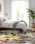 LOOMLAN Rugs Fibrosa Black Washable Indoor-Outdoor Rug
