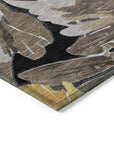 LOOMLAN Rugs Fibrosa Black Washable Indoor-Outdoor Rug