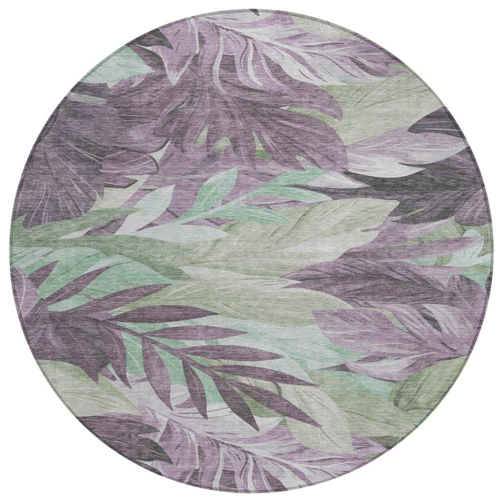 LOOMLAN Rugs Filone Purple Washable Indoor-Outdoor Rug