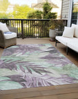 LOOMLAN Rugs Filone Purple Washable Indoor-Outdoor Rug