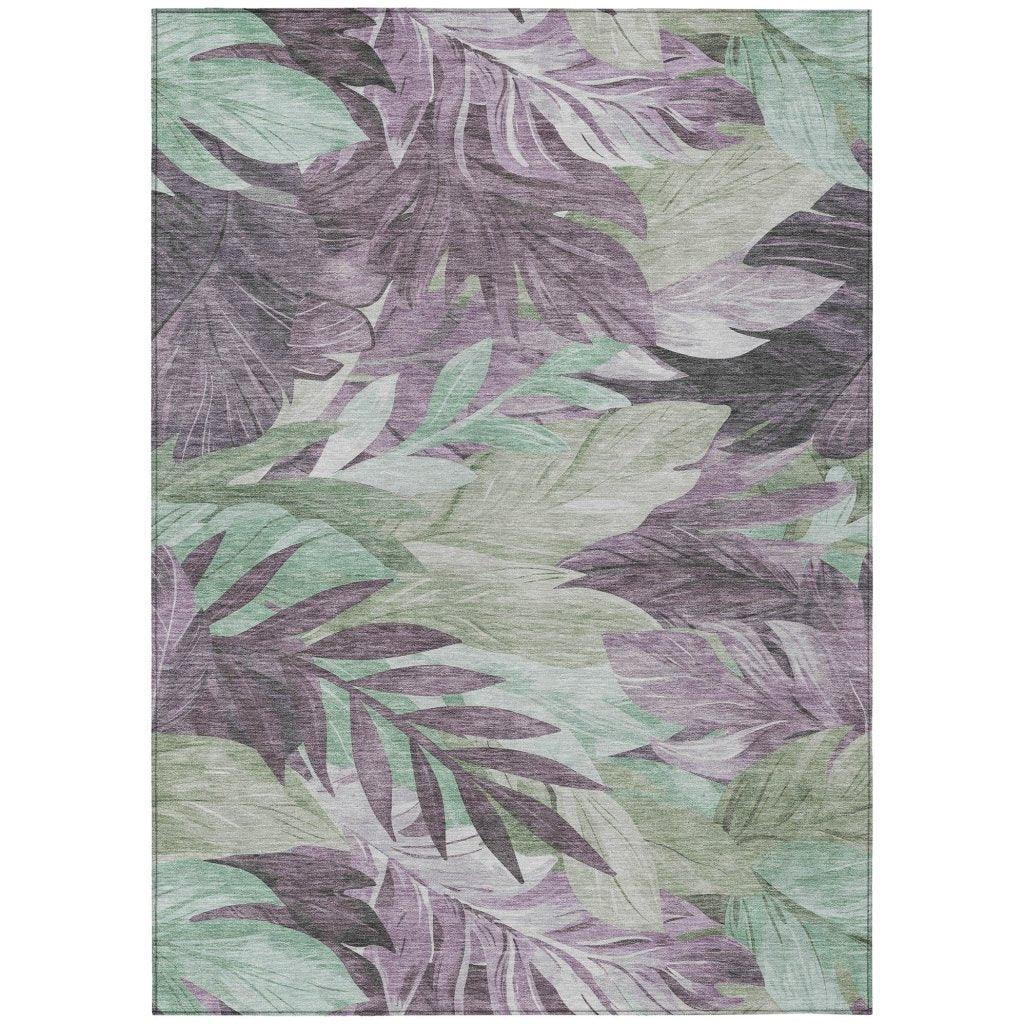 LOOMLAN Rugs Filone Purple Washable Indoor-Outdoor Rug