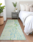 LOOMLAN Rugs Floraé Green Washable Indoor-Outdoor Rug