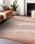 LOOMLAN Rugs Florence Orange Washable Indoor-Outdoor Rug