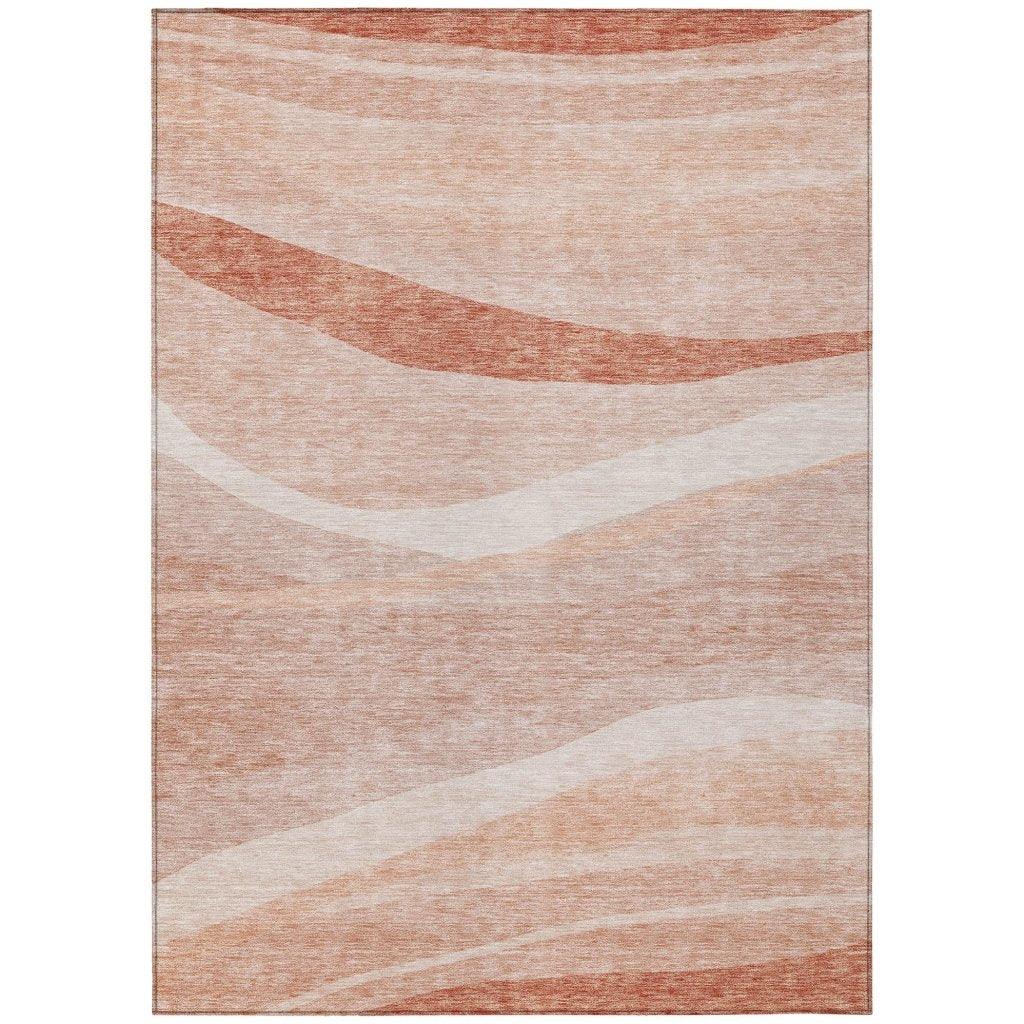 LOOMLAN Rugs Florence Orange Washable Indoor-Outdoor Rug