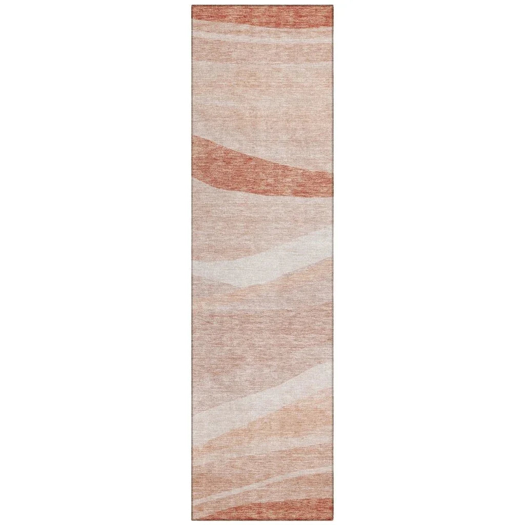 LOOMLAN Rugs Florence Orange Washable Indoor-Outdoor Rug