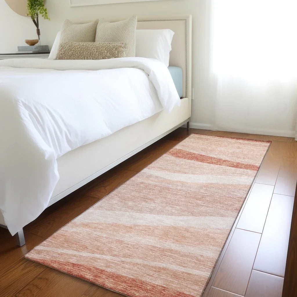 LOOMLAN Rugs Florence Orange Washable Indoor-Outdoor Rug