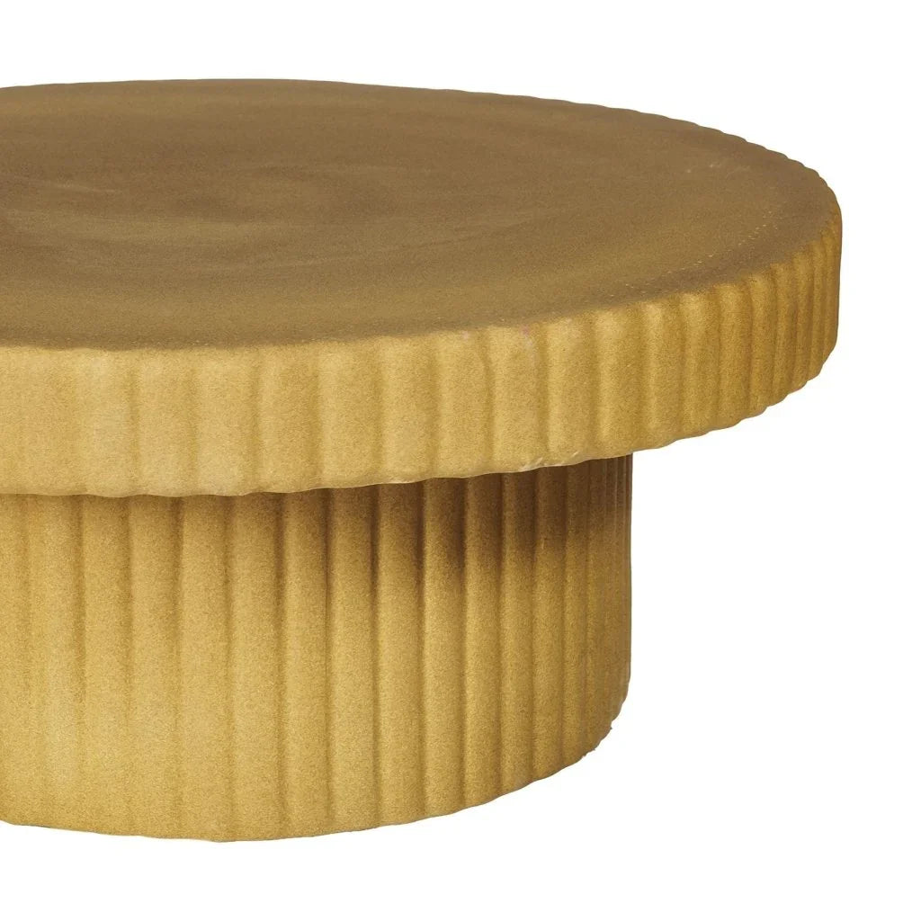 Flute Ceramic Glazed Patio Coffee Table - LOOMLAN - Seasonal Living - Outdoor Coffee Tables