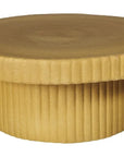 Flute Ceramic Glazed Patio Coffee Table - LOOMLAN - Seasonal Living - Outdoor Coffee Tables