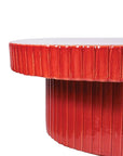 Flute Ceramic Glazed Patio Coffee Table - LOOMLAN - Seasonal Living - Outdoor Coffee Tables