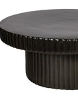 Flute Ceramic Glazed Patio Coffee Table - LOOMLAN - Seasonal Living - Outdoor Coffee Tables