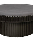 Flute Ceramic Glazed Patio Coffee Table - LOOMLAN - Seasonal Living - Outdoor Coffee Tables