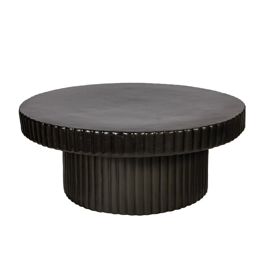 Flute Ceramic Glazed Patio Coffee Table - LOOMLAN - Seasonal Living - Outdoor Coffee Tables