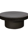 Flute Ceramic Glazed Patio Coffee Table - LOOMLAN - Seasonal Living - Outdoor Coffee Tables