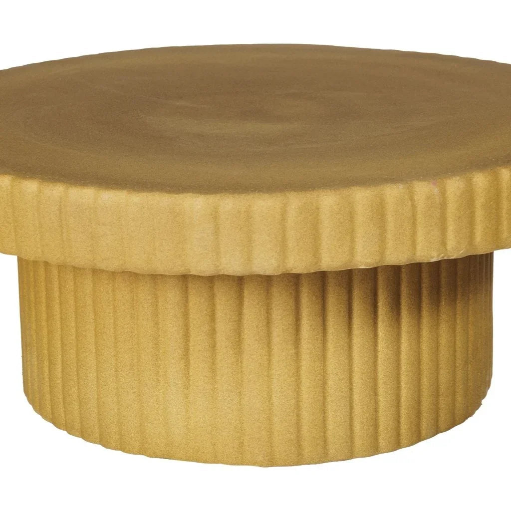 Flute Ceramic Glazed Patio Coffee Table - LOOMLAN - Seasonal Living - Outdoor Coffee Tables