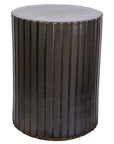 Seasonal Living Flute Ceramic Round Patio Accent Table