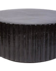Seasonal Living Flute Ceramic Round Patio Accent Table