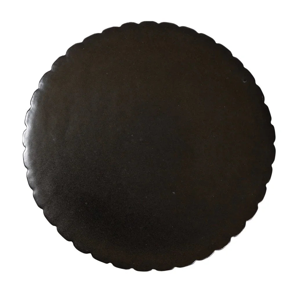 Seasonal Living Flute Ceramic Round Patio Accent Table