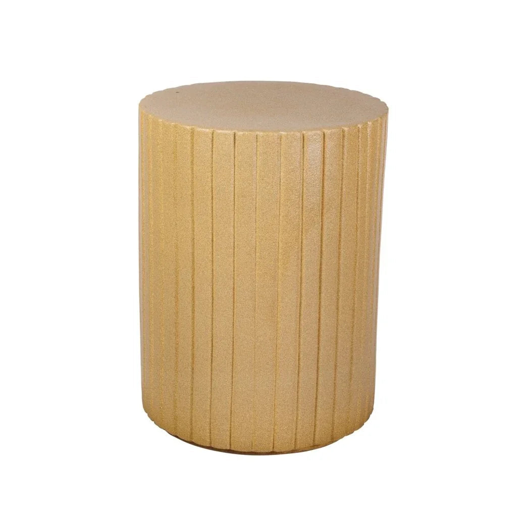 Seasonal Living Flute Ceramic Round Patio Accent Table