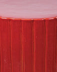 Seasonal Living Flute Ceramic Round Patio Accent Table