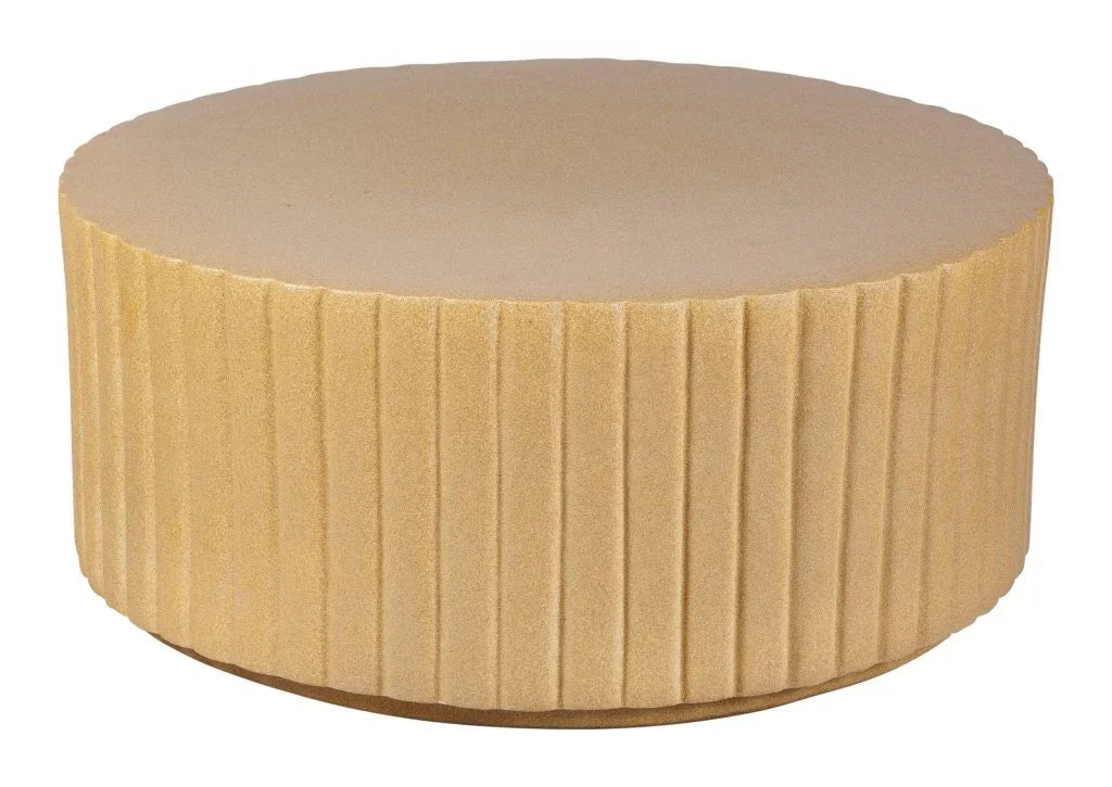 Seasonal Living Flute Ceramic Round Patio Accent Table