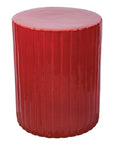 Seasonal Living Flute Ceramic Round Patio Accent Table